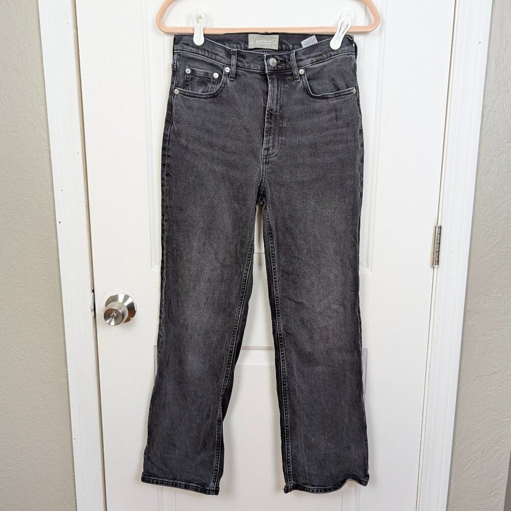 Everlane | The Cheeky Straight Jean Washed Black High Rise Size 27R